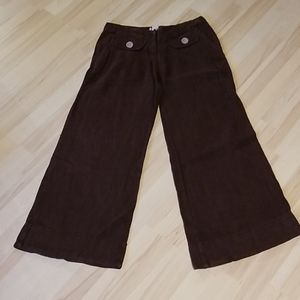 Anthropologie Sitwell wide leg linen pants